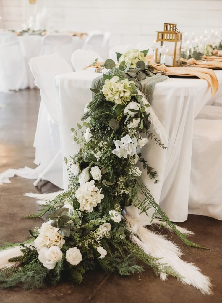 Decorated reception space at Sanoah Springs