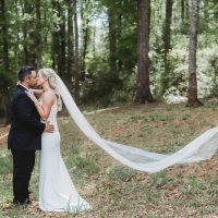 Couple portrait on the grounds at Sanoah Springs