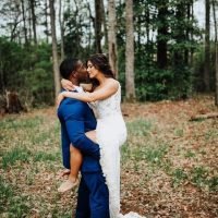 Newlyweds at Sanoah Springs in Williamson, Georgia